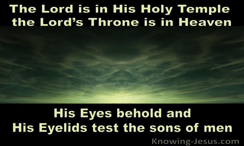 Psalm 11:4 The Lord Is In His Holy Temple (sage)